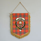 McNab Ancient Tartan Crest Wall Hanging Banner - Wood Pole
